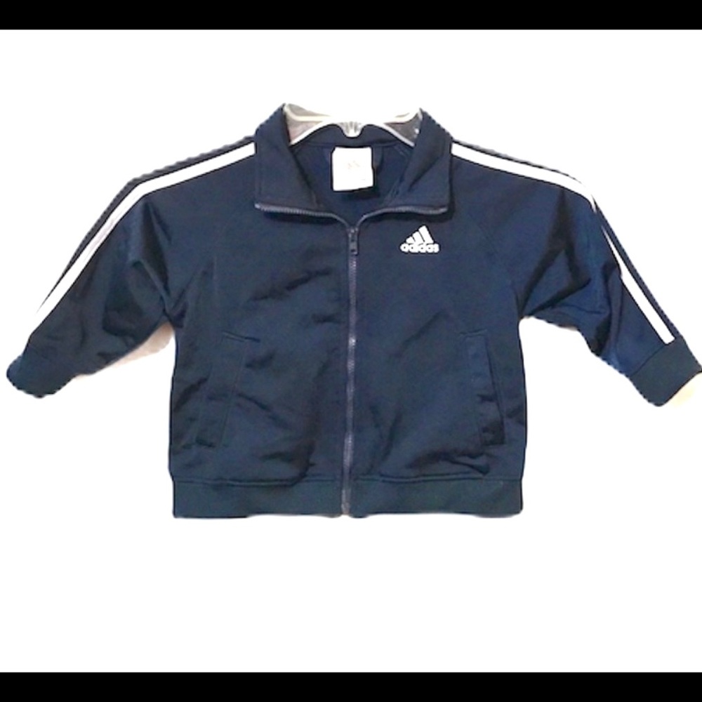 Adidas Baby Training Jacket Navy Blue White Size 12M EUC